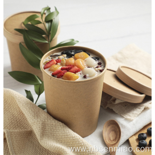 For Wholesales Round soup food kraft paper boxes
